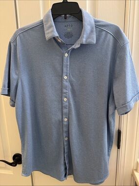 Apt. 9 Soft Sky Blue Short-Sleeve Button Polo